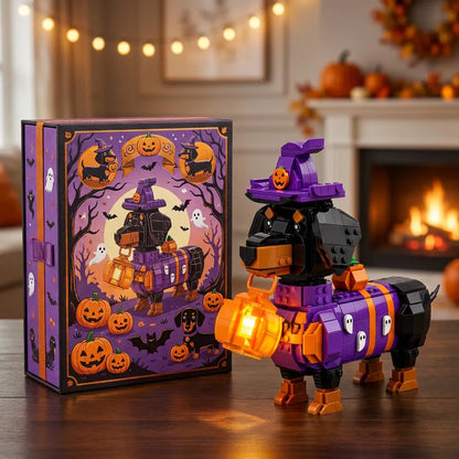 🐱🎃2026 Limited Edition – Halloween Midnight Cat & Jack-o'-Lantern Building Set