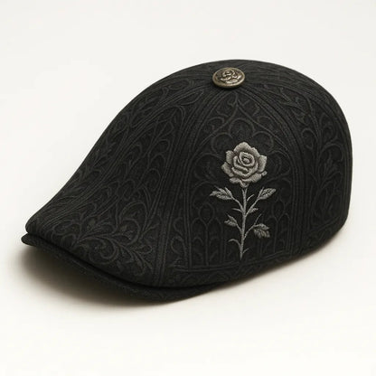 🔥LAST DAY 49% OFF - 💀Handcrafted Skull & Thorn Flat Cap